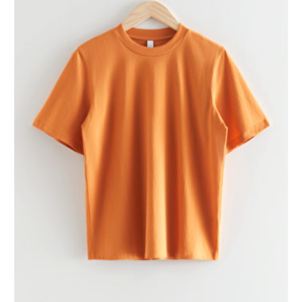 & Other Stories Wide Sleeve Crew Neck in Orange